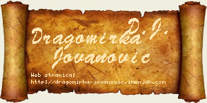 Dragomirka Jovanović vizit kartica